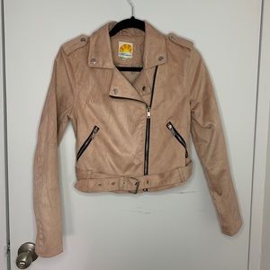 Faux Sued Leather Jacket